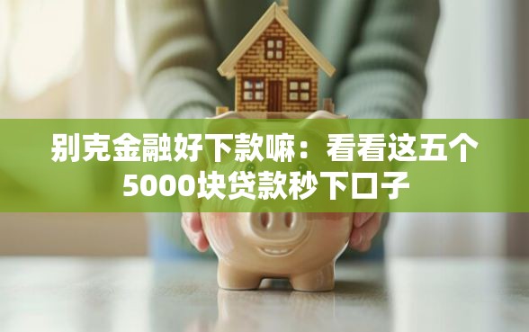 别克金融好下款嘛：看看这五个5000块贷款秒下口子