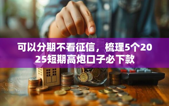 可以分期不看征信，梳理5个2025短期高炮口子必下款
