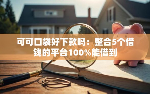 可可口袋好下款吗：整合5个借钱的平台100%能借到