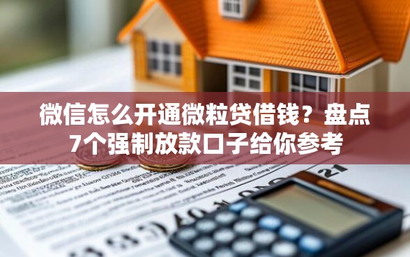 微信怎么开通微粒贷借钱?盘点7个强制放款口子给你参考 微信怎么开通微粒贷借钱?盘点7个强制放款口子给你参考
