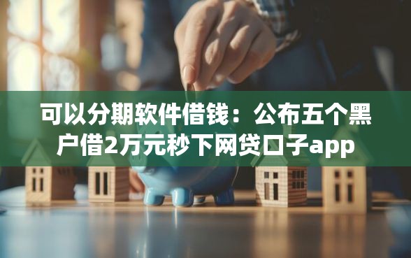 可以分期软件借钱：公布五个黑户借2万元秒下网贷口子app