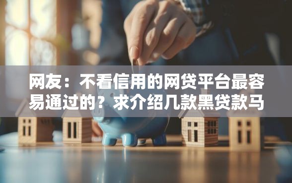 网友：不看信用的网贷平台最容易通过的？求介绍几款黑贷款马上下款的口子2025