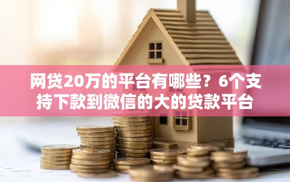 网贷20万的平台有哪些？6个支持下款到微信的大的贷款平台