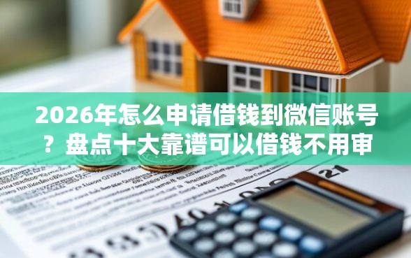 2026年怎么申请借钱到微信账号？盘点十大靠谱可以借钱不用审核的软件