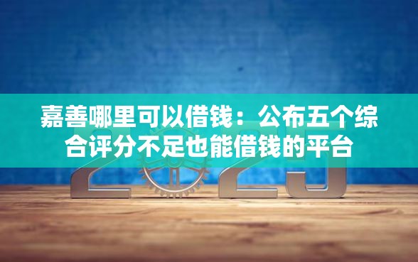 嘉善哪里可以借钱：公布五个综合评分不足也能借钱的平台