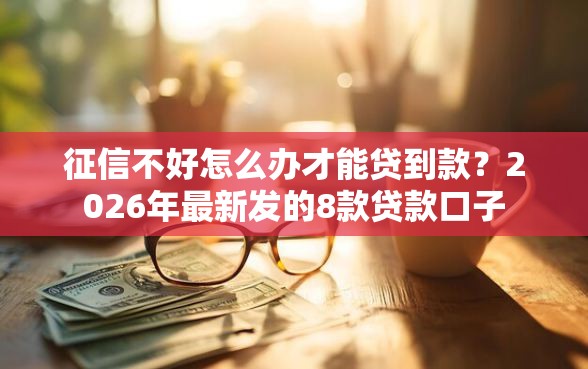 征信不好怎么办才能贷到款？2026年最新发的8款贷款口子