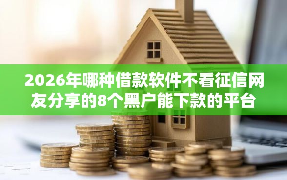 2026年哪种借款软件不看征信网友分享的8个黑户能下款的平台我觉得不错！