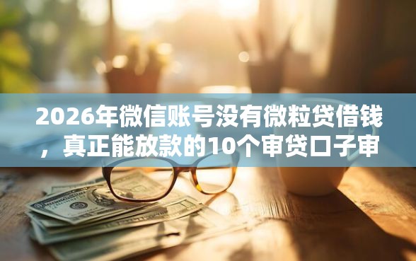 2026年微信账号没有微粒贷借钱，真正能放款的10个审贷口子审核加快的软件推荐