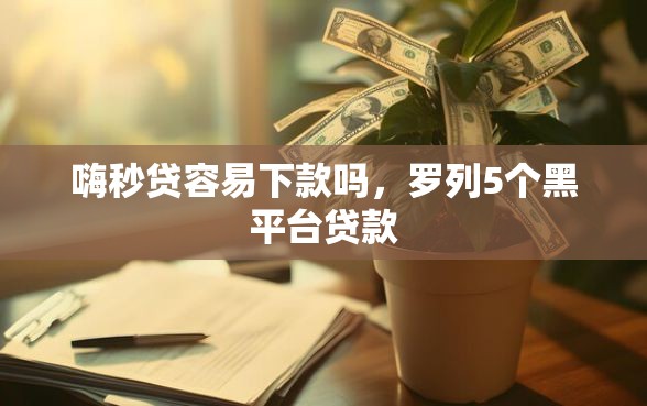 嗨秒贷容易下款吗，罗列5个黑平台贷款
