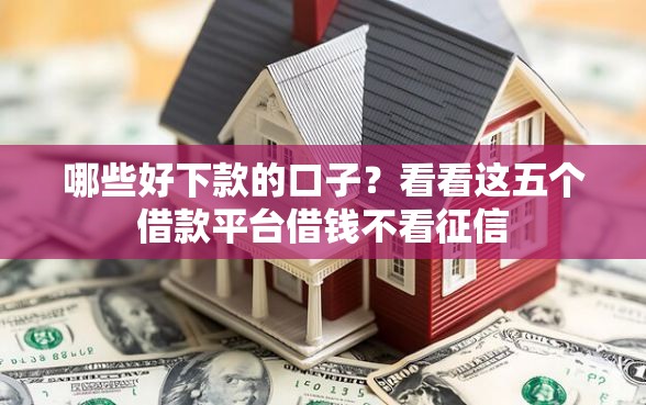 哪些好下款的口子？看看这五个借款平台借钱不看征信