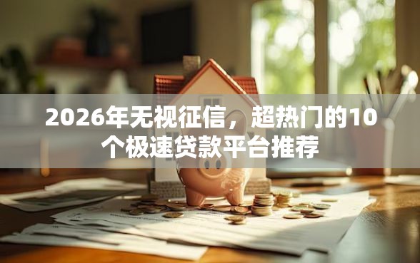2026年无视征信，超热门的10个极速贷款平台推荐