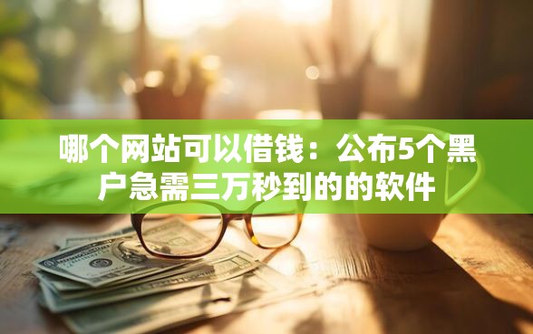 哪个网站可以借钱：公布5个黑户急需三万秒到的的软件