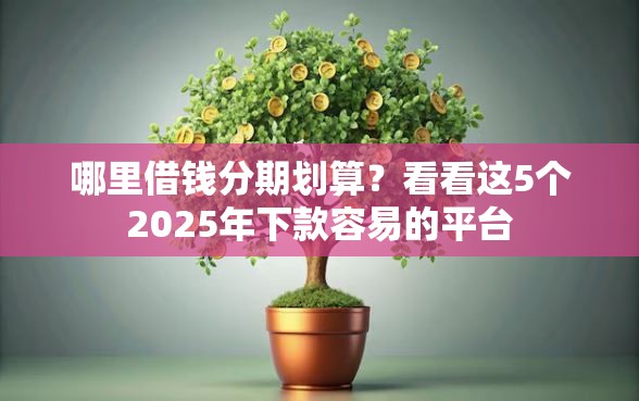 哪里借钱分期划算？看看这5个2025年下款容易的平台