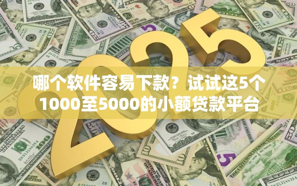 哪个软件容易下款？试试这5个1000至5000的小额贷款平台