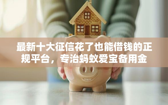 最新十大征信花了也能借钱的正规平台，专治蚂蚁爱宝备用金