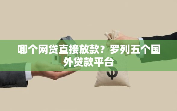 哪个网贷直接放款？罗列五个国外贷款平台