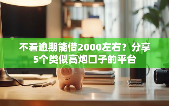 不看逾期能借2000左右？分享5个类似高炮口子的平台