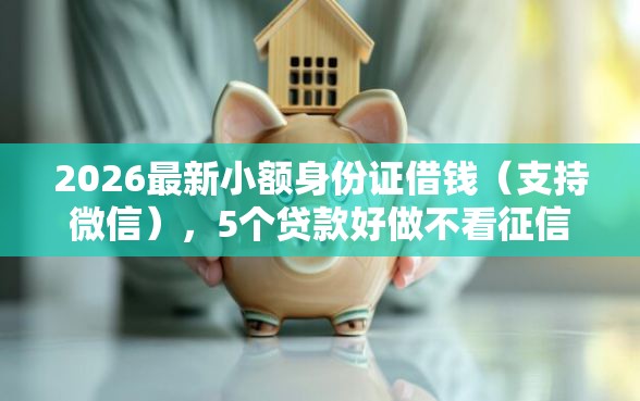2026最新小额身份证借钱（支持微信），5个贷款好做不看征信的平台无私分享