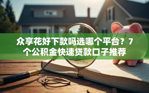 众享花好下款吗选哪个平台？7个公积金快速贷款口子推荐