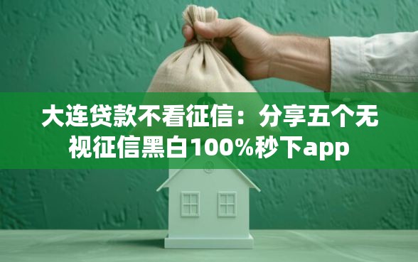 大连贷款不看征信：分享五个无视征信黑白100%秒下app
