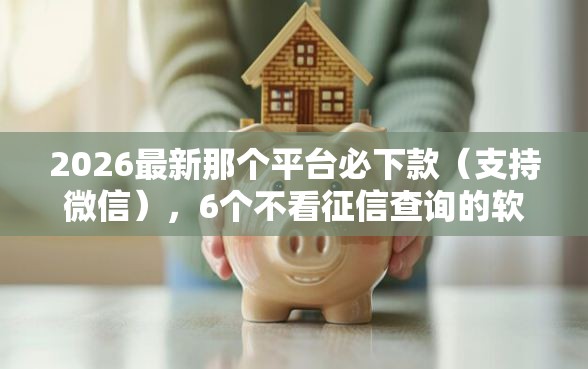 2026最新那个平台必下款（支持微信），6个不看征信查询的软件无私分享