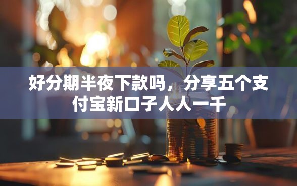 好分期半夜下款吗，分享五个支付宝新口子人人一千