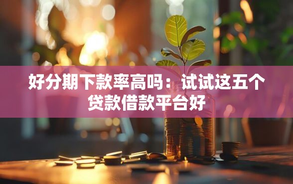 好分期下款率高吗：试试这五个贷款借款平台好