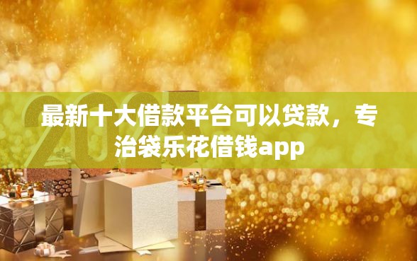 最新十大借款平台可以贷款，专治袋乐花借钱app