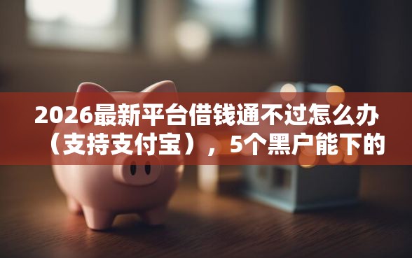 2026最新平台借钱通不过怎么办（支持支付宝），5个黑户能下的口子2025无私分享