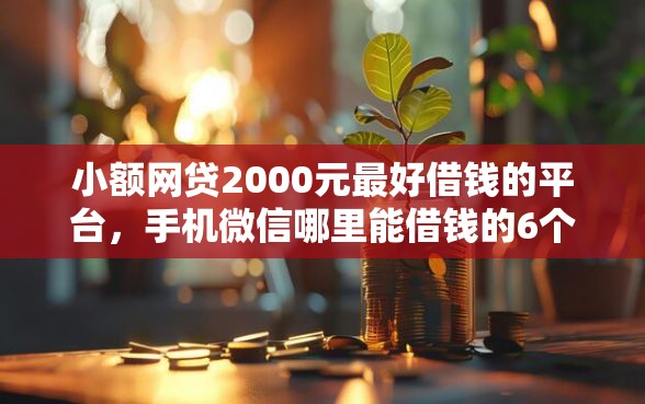 小额网贷2000元最好借钱的平台，手机微信哪里能借钱的6个平台介绍