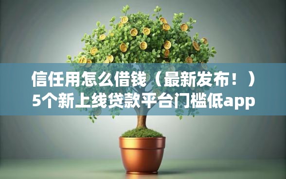 信任用怎么借钱（最新发布！）5个新上线贷款平台门槛低app
