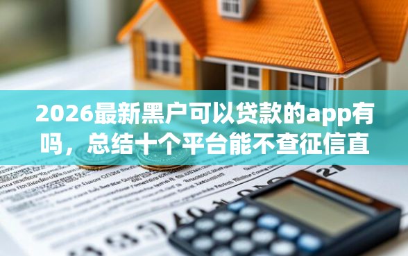 2026最新黑户可以贷款的app有吗，总结十个平台能不查征信直接看出来借款额度！