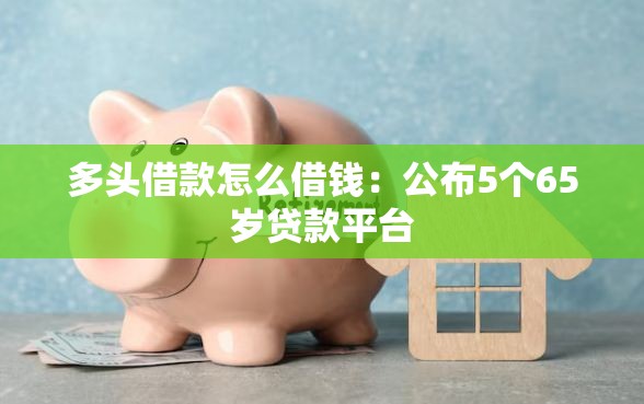 多头借款怎么借钱：公布5个65岁贷款平台