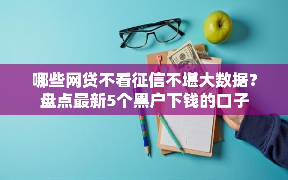 哪些网贷不看征信不堪大数据？盘点最新5个黑户下钱的口子