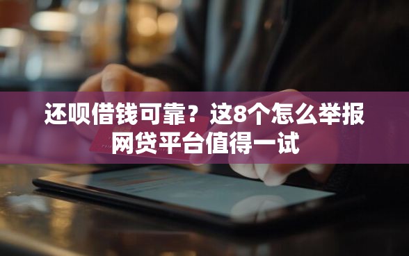 还呗借钱可靠？这8个怎么举报网贷平台值得一试