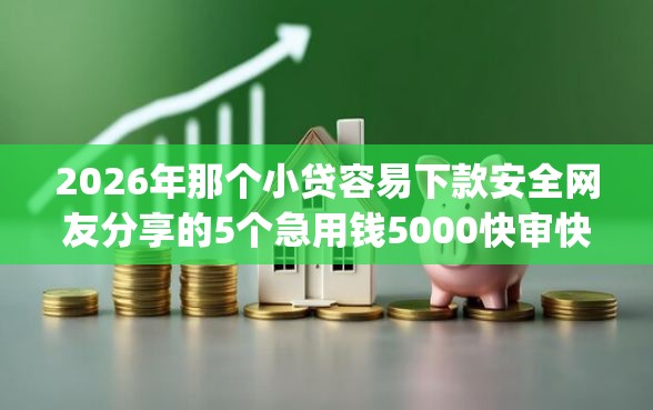 2026年那个小贷容易下款安全网友分享的5个急用钱5000快审快贷无需征信app我觉得不错！