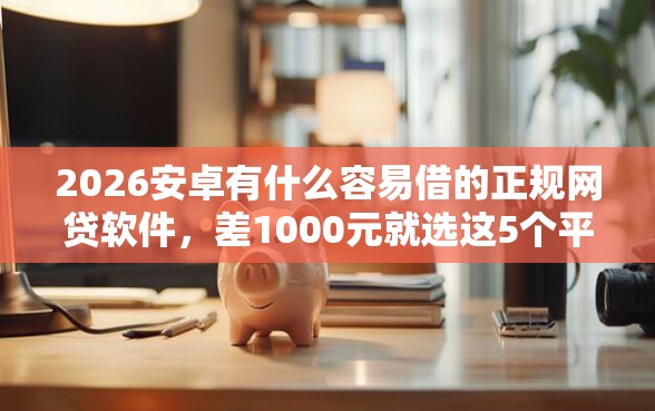 2026安卓有什么容易借的正规网贷软件，差1000元就选这5个平台