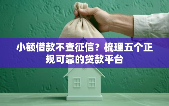 小额借款不查征信？梳理五个正规可靠的贷款平台