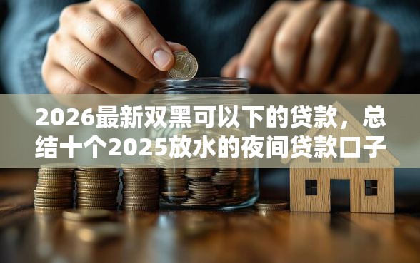 2026最新双黑可以下的贷款，总结十个2025放水的夜间贷款口子！