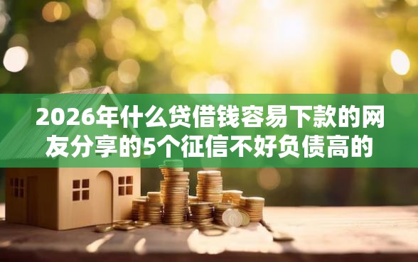 2026年什么贷借钱容易下款的网友分享的5个征信不好负债高的平台我觉得不错！