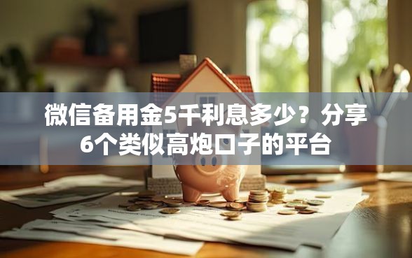 微信备用金5千利息多少？分享6个类似高炮口子的平台