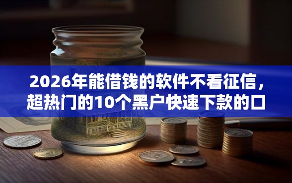 2026年能借钱的软件不看征信，超热门的10个黑户快速下款的口子推荐