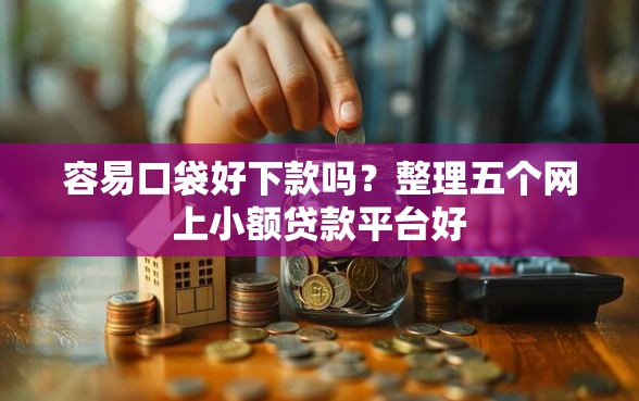 容易口袋好下款吗？整理五个网上小额贷款平台好
