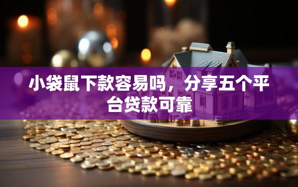 小袋鼠下款容易吗，分享五个平台贷款可靠