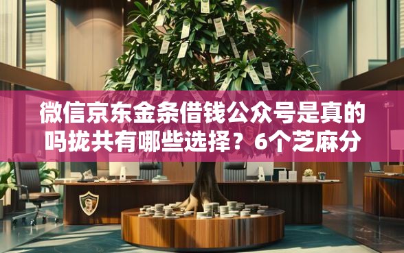 微信京东金条借钱公众号是真的吗拢共有哪些选择？6个芝麻分贷款平台详解