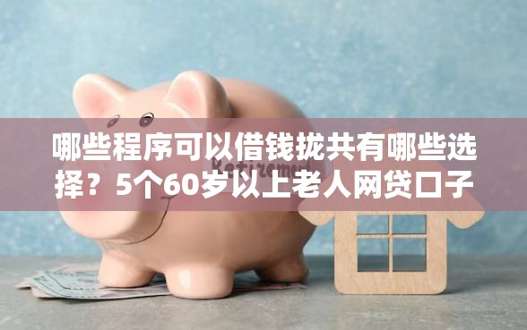 哪些程序可以借钱拢共有哪些选择？5个60岁以上老人网贷口子详解
