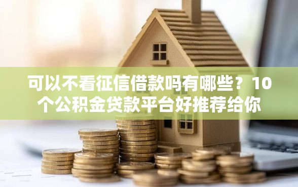 可以不看征信借款吗有哪些？10个公积金贷款平台好推荐给你