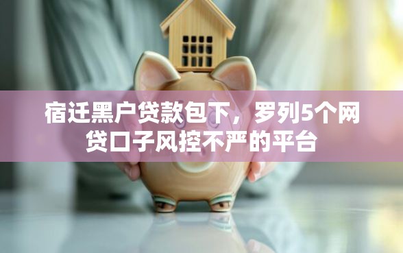 宿迁黑户贷款包下，罗列5个网贷口子风控不严的平台