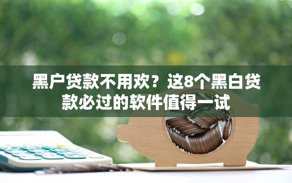 黑户贷款不用欢？这8个黑白贷款必过的软件值得一试