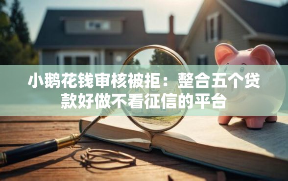 小鹅花钱审核被拒：整合五个贷款好做不看征信的平台